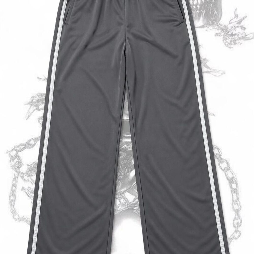Gray athletic track pants